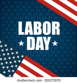 Labor day design over blue background, vector illustration