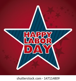 labor day design over red background vector illustration 