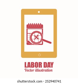  Labor day design over white background, vector illustration.