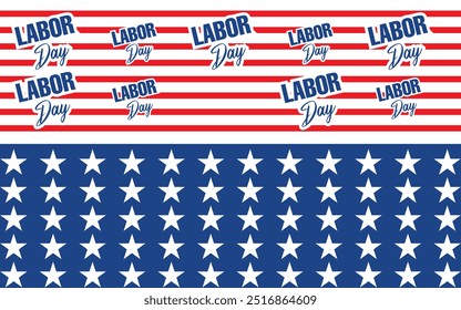 Labor Day design, USA flag Labor day