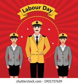 Labor day design, vector illustration. Happy labor day