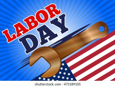 Labor Day design. Vector illustration