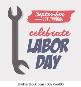 Labor day digital design, vector illustration eps 10