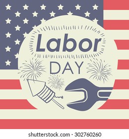 Labor day digital design, vector illustration eps 10