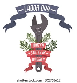 Labor day digital design, vector illustration eps 10