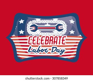 Labor day digital design, vector illustration eps 10