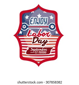 Labor day digital design, vector illustration eps 10