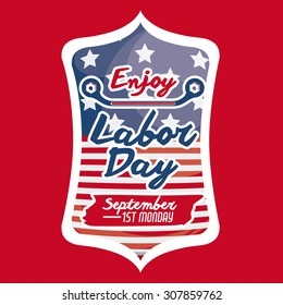 Labor day digital design, vector illustration eps 10