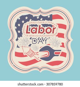 Labor day digital design, vector illustration eps 10