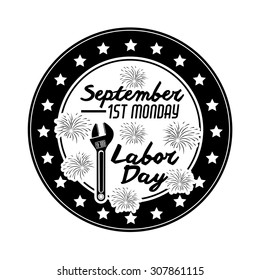 Labor day digital design, vector illustration eps 10