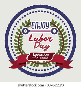 Labor day digital design, vector illustration eps 10