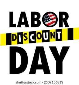 labor day discount big sale logo for banner, poster and flyer