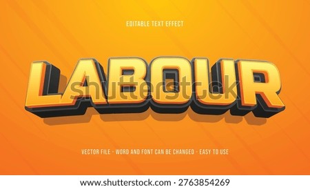 Labor day editable text effect