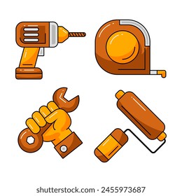 Ilustración vectorial de elementos del día laborable