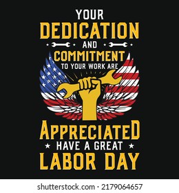 Labor day graphic tshirt design