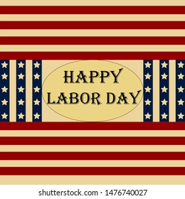 Labor day graphic vector flag