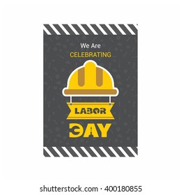 Labor Day Gray Vintage design poster