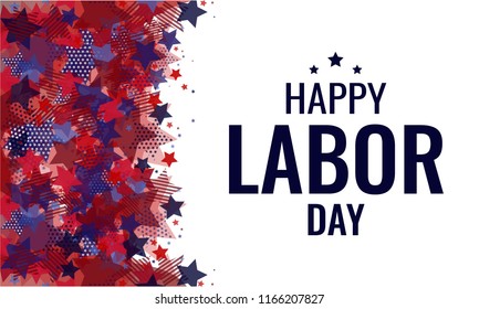 Labor day greeting card or background. vector illustration.