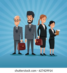 labor day group people business staff with portfolio