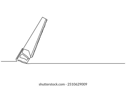 serras manuais de dia de trabalho desenho contínuo de uma linha