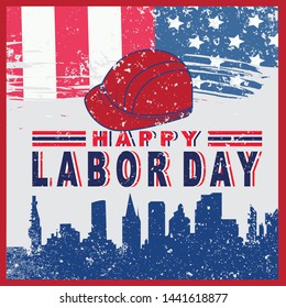 Labor Day Helm and City Vector Design