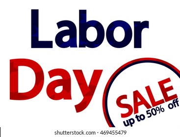 Labor day, holiday sale, special offer, design template, vector illustration