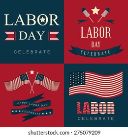 Labor day icon and background