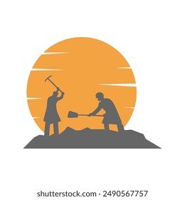Labor day icon design template