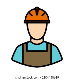 Labor Day Icon. Editable Bold Outline With Color Fill Design. Vector Illustration.