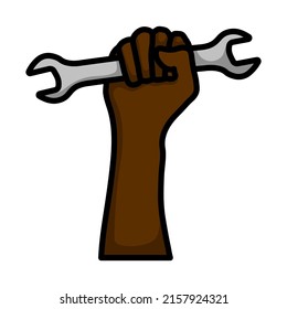 Labor Day Icon. Editable Bold Outline With Color Fill Design. Vector Illustration.