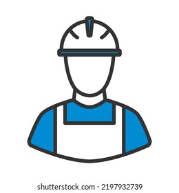 Labor Day Icon. Editable Bold Outline With Color Fill Design. Vector Illustration.