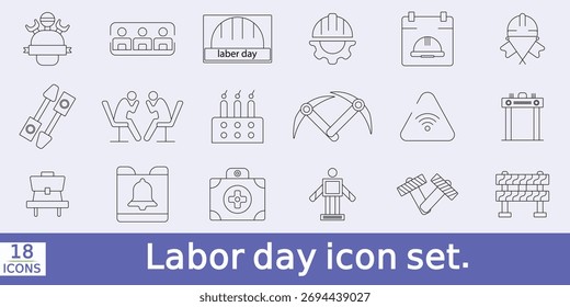 Labor day icon set. Labor day icon set.