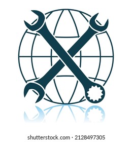 Labor Day Icon. Shadow Reflection Design. Vector Illustration.