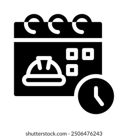 labor day icon with style glyph