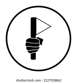 Labor Day Icon. Thin Circle Stencil Design. Vector Illustration.