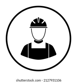Labor Day Icon. Thin Circle Stencil Design. Vector Illustration.