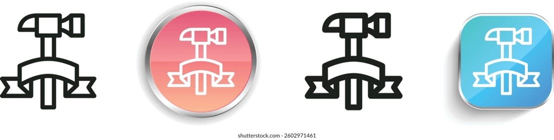 labor day icon. Thin Linear, Regular and Button Style Design Isolated On White Background