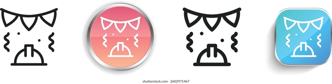 labor day icon. Thin Linear, Regular and Button Style Design Isolated On White Background