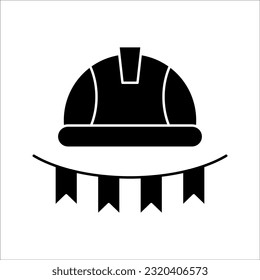 icono del día laboral. Ilustración gráfica vectorial. Diseño de estilo de línea. sobre un fondo blanco.
