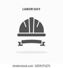 Labor Day icon vector illustration glyph style. Great used for web, app, digital product, presentation, UI and many more.