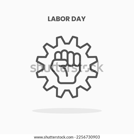 Labor Day icon vector illustration line style. Great design for web, app and more. Editable Stroke and pixel perfect.