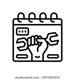 icono del día laboral para tu sitio web, móvil, presentación y diseño de logotipo.