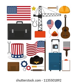 Labor day icons