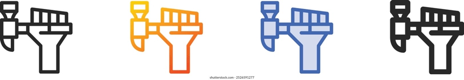 labor day icon.Thin Linear, Gradient, Blue Stroke and bold Style Design Isolated On White Background