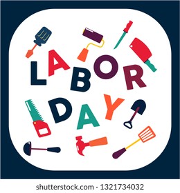 Labor day illustration background