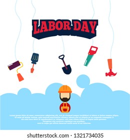 Labor day illustration background
