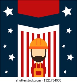 Labor day illustration background