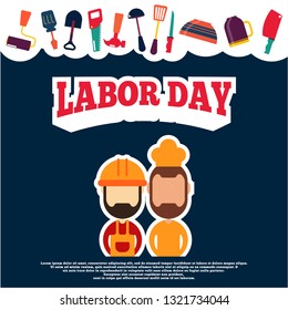 Labor day illustration background