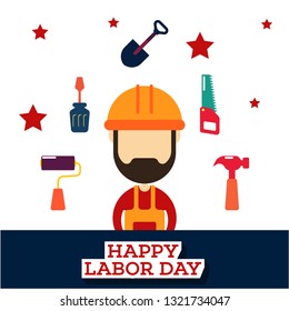 Labor day illustration background