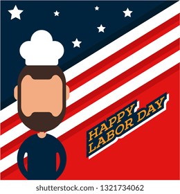 Labor day illustration background